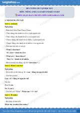 Đề cương ôn tập học kì 1 Tiếng Anh 4 - iLearn Smart Start